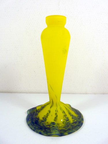 Pied Lampe Pâte de Verre Charles Vessiere Art Nouveau Signé Les Lumieres de Nanc