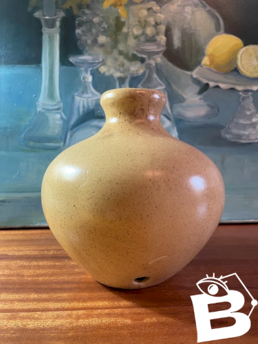 Pieds de lampe boule vintage en grès