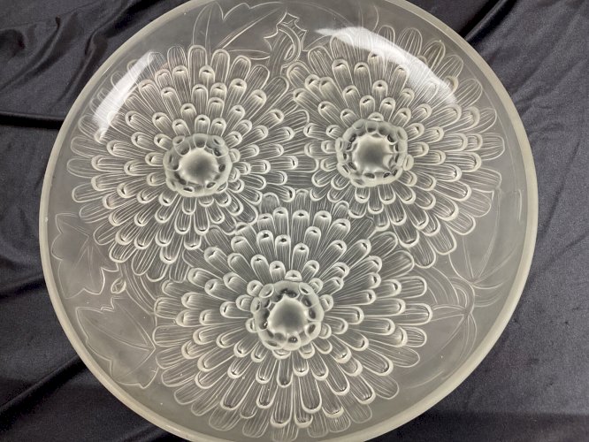 Pierre d'Avesn . Grande coupe en verre signé d'Avesn France époque art déco .