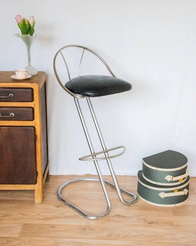 Pierre, la paire de tabourets de bar chromés N°33