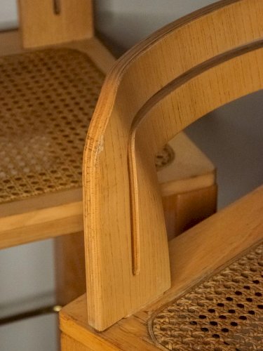 Pierre, le lot de 4 tabourets de bar cannés N°25