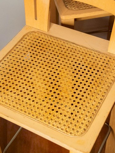 Pierre, le lot de 4 tabourets de bar cannés N°25