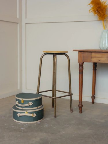 Pierre, le tabouret de bar en métal et bois N°36