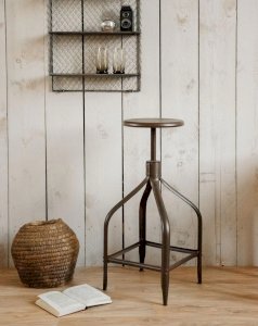 Pierre, le tabouret haut en acier N°32