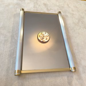 ? Pierre Vandel Paris - Très beau et rare grand miroir design 1970’s signé Pierre Vandel Paris 
