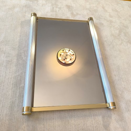 ? Pierre Vandel Paris - Très beau et rare grand miroir design 1970’s signé Pierre Vandel Paris 