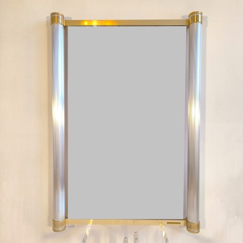 ? Pierre Vandel Paris - Très beau et rare grand miroir design 1970’s signé Pierre Vandel Paris 