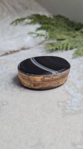 19th Century Antique Agate Pill Box
