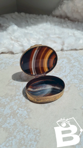 Pilulier ancienne en Agate 19 ème