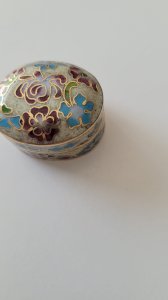 gold cloisonné pillbox