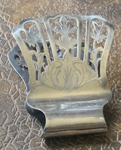 Pince à asperges poinçon Cailard Bayard metal argenté 1900's