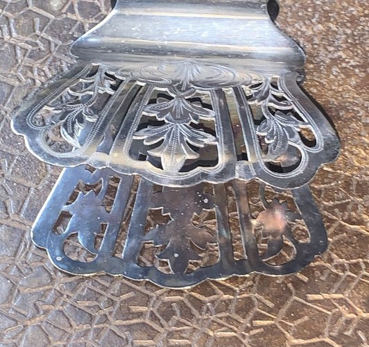 Pince à asperges poinçon Cailard Bayard metal argenté 1900's