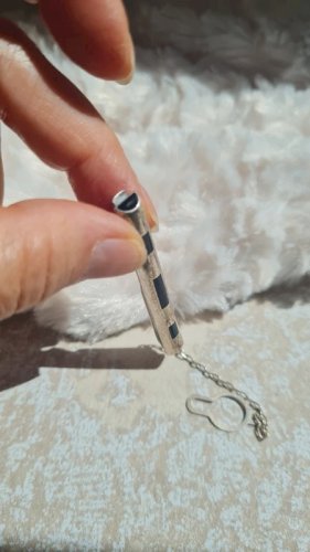 Pince à cravate en métal argenté