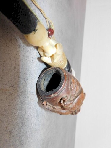 PIPE ANCIENNE EN BOIS SCULPTE REF JAC