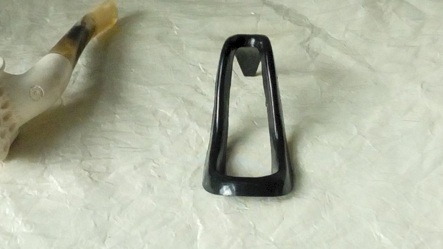 PIPE ECUME DE MER ET CORNE TETE DE CHIEN DE CHASSE SCULPTÉ **