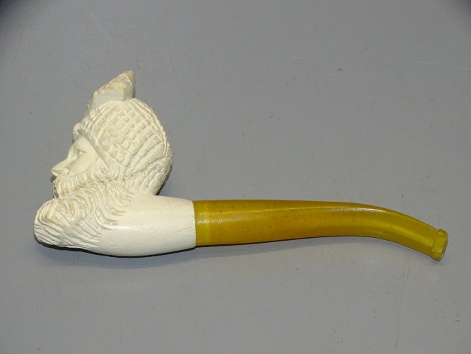 - PIPE ECUME DE MER TETE DE SULTAN HOMME AU TURBAN MEERSCHAUM ? COLLECTION   D