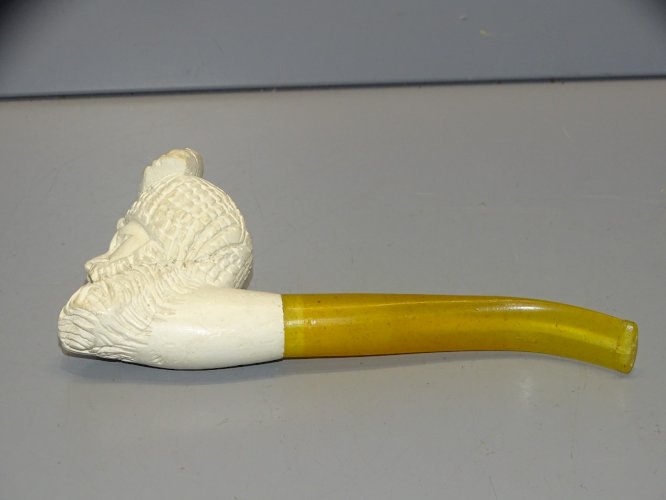 - PIPE ECUME DE MER TETE DE SULTAN HOMME AU TURBAN MEERSCHAUM ? COLLECTION   D