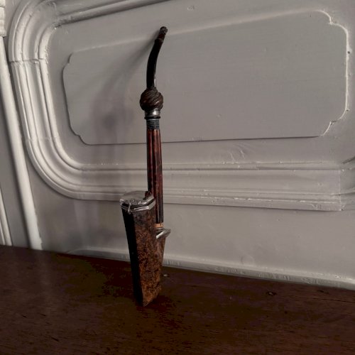 Pipe XIXe en thuya et argent M3713