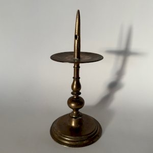 Candlestick altar candle holder in gilded bronze 16th century L9323