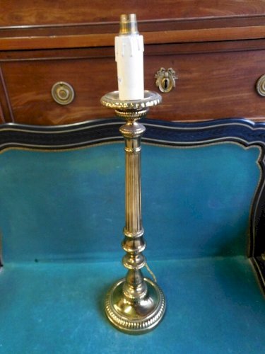 PIQUE CIERGE MONTE EN LAMPE BOUGEOIR EN LAITON N°2