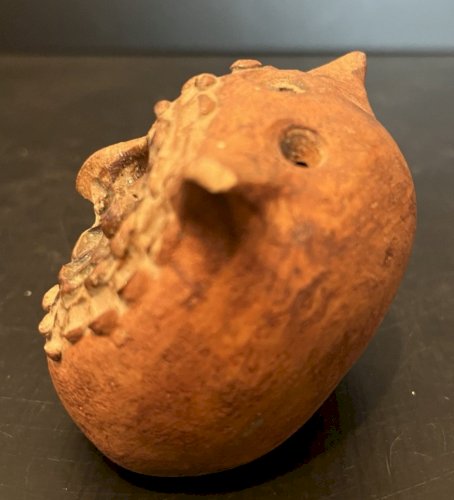 pique fleurs céramique  grés chouette hibou vintage