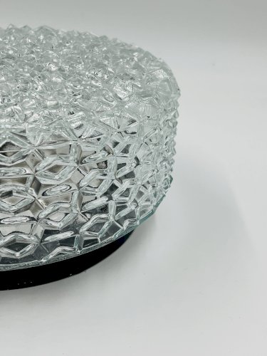 Plafonnier applique en verre pointe de diamant vintage RZB