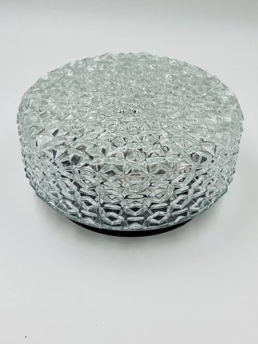 Plafonnier applique en verre pointe de diamant vintage RZB