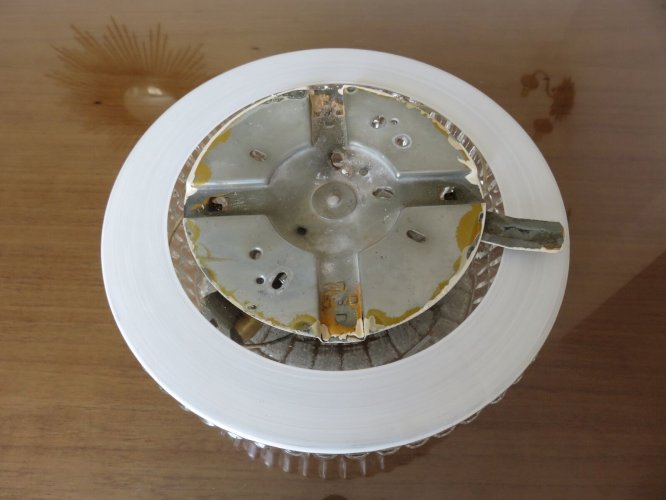 PLAFONNIER EN VERRE ANNEES 50 60 VINTAGE