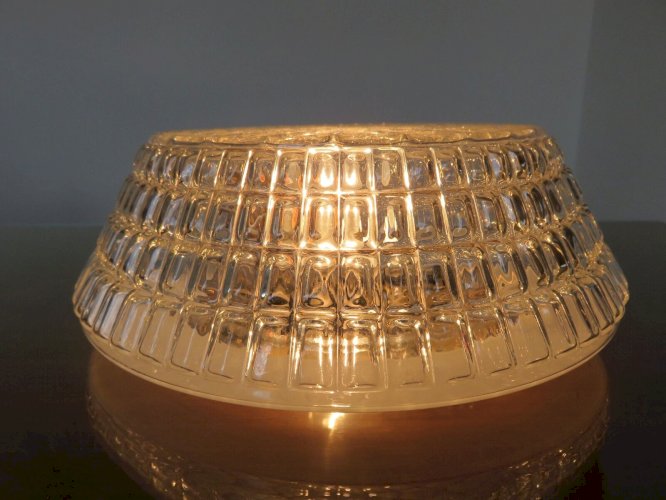 PLAFONNIER EN VERRE ANNEES 50 60 VINTAGE