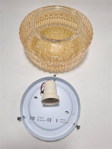 Plafonnier en verre irisé