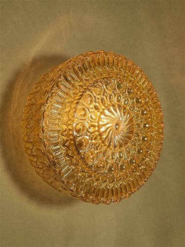 Plafonnier en verre irisé