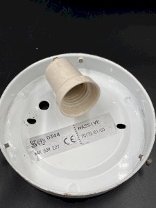 Molded glass ceiling light with relief