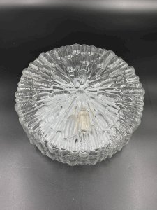 Massive molded glass ceiling light