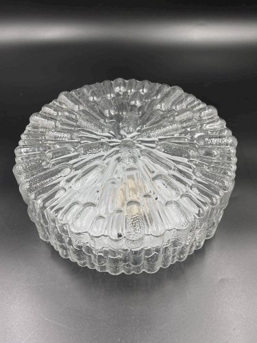 Plafonnier en verre moulé Massive