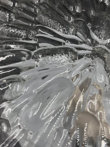 Plafonnier en verre moulé Massive