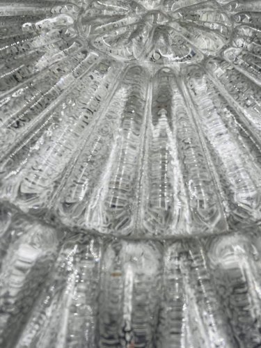 Plafonnier en verre relief sablé RZB