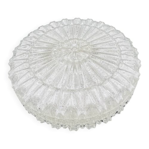 Plafonnier en verre relief sablé RZB