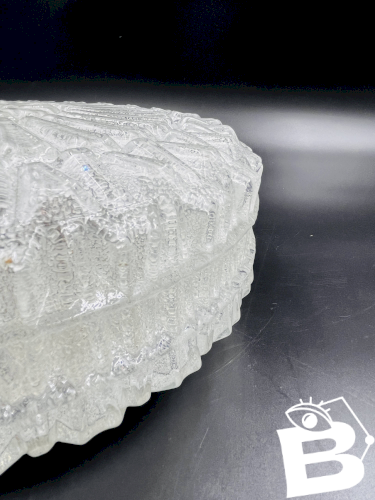 Plafonnier en verre relief sablé RZB