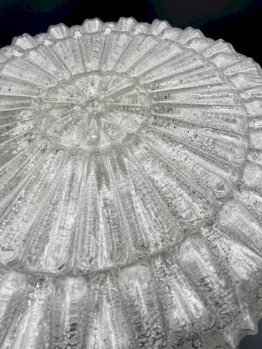 Plafonnier en verre relief sablé RZB