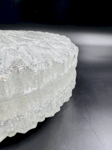 Plafonnier en verre relief sablé RZB