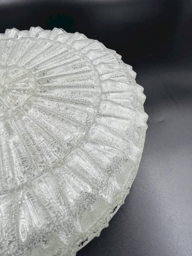 Plafonnier en verre relief sablé RZB