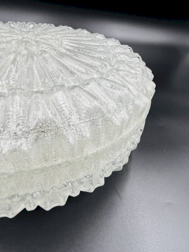 Plafonnier en verre relief sablé RZB