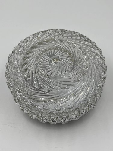 Plafonnier en verre rond avec relief