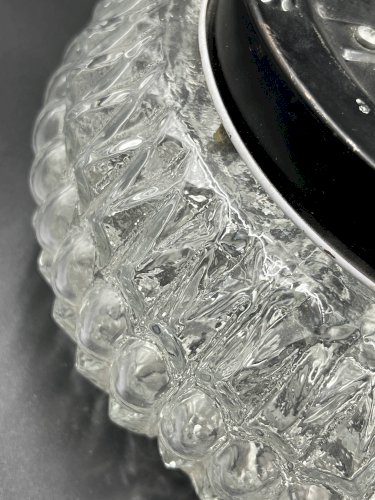 Plafonnier Glashütte Limburg en verre rosette vintage