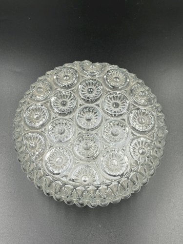 Plafonnier Glashütte Limburg en verre rosette vintage