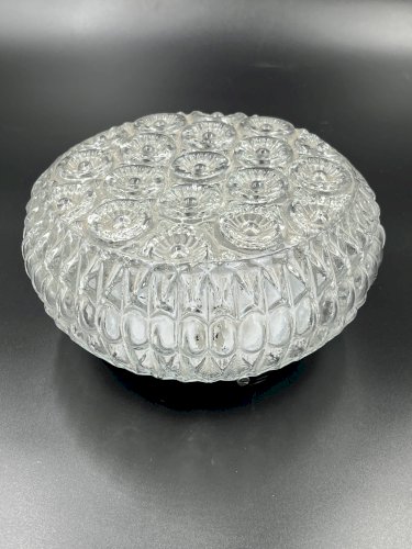 Plafonnier Glashütte Limburg en verre rosette vintage