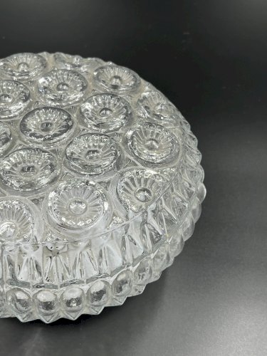 Plafonnier Glashütte Limburg en verre rosette vintage