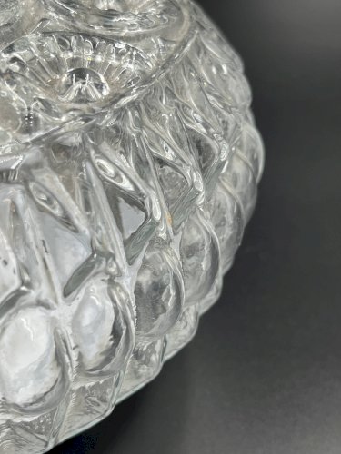 Plafonnier Glashütte Limburg en verre rosette vintage