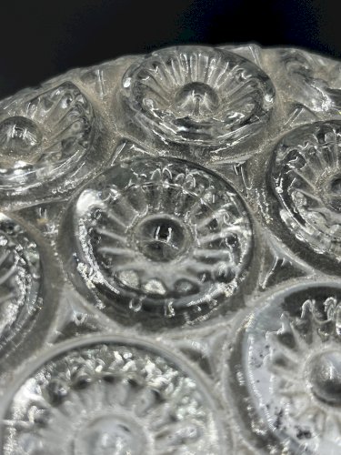 Plafonnier Glashütte Limburg en verre rosette vintage
