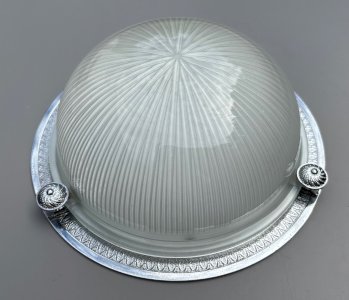 Plafonnier Holophane - Art Déco – verre prismatique – circa 1930